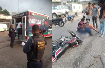 colisión de dos vehículos moto