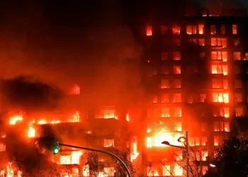 incendio en edificio en Valencia