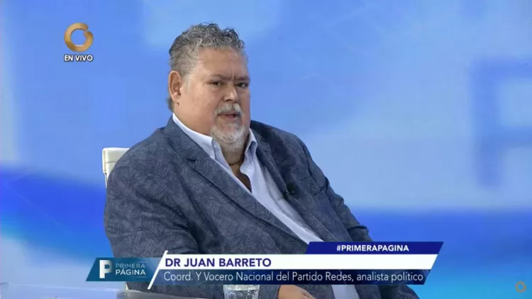 Juan Barreto, coordinador y vocero nacional del partido Redes en entrevista en Globovisión