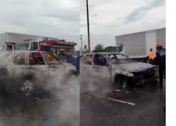 incendio de vehículo en la ARC