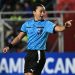 La árbitro brasileña Edina Alves durante un partido de la fase de grupos de la Copa Sudamericana, el 25 de abril de 2024/Foto: AFP