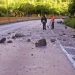 golpeada por una piedra