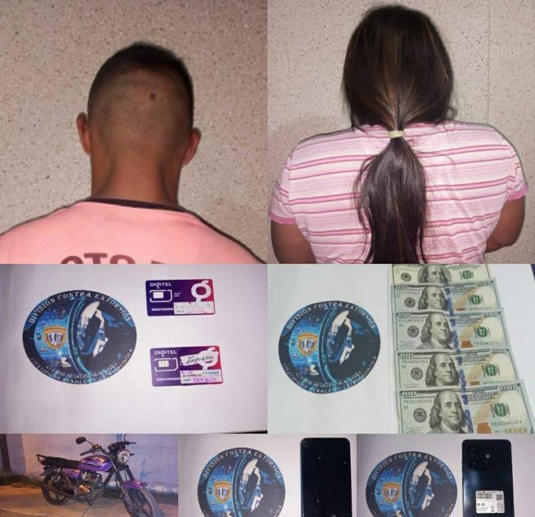 pareja de extorsionadores