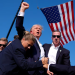 Trump, al retirarse del estrado.
EVAN VUCCI (AP)