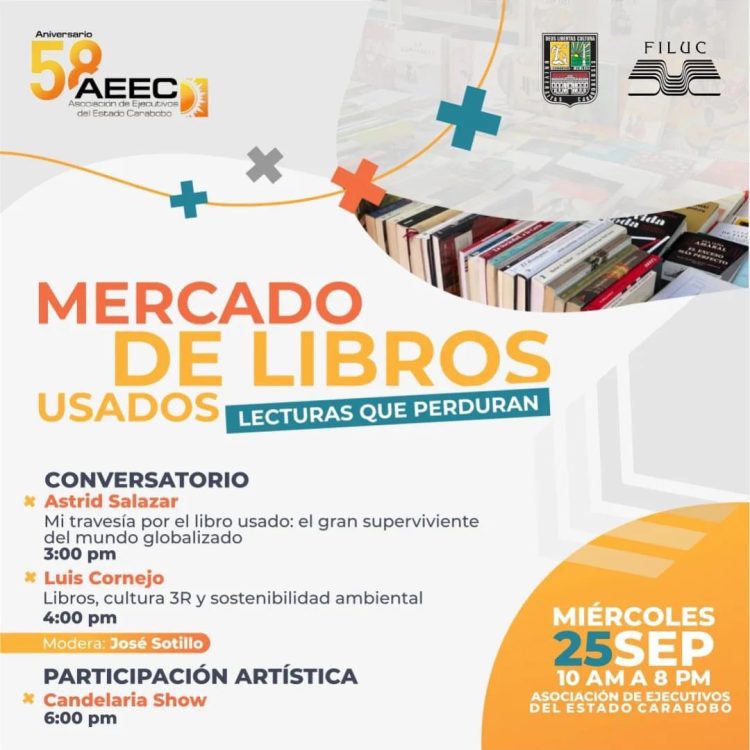 Filuc y AEEC invitan al Mercado de Libros Usados: libros que perduran
