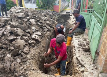 Reemplazado tramo de colector de aguas servidas en Las Agüitas