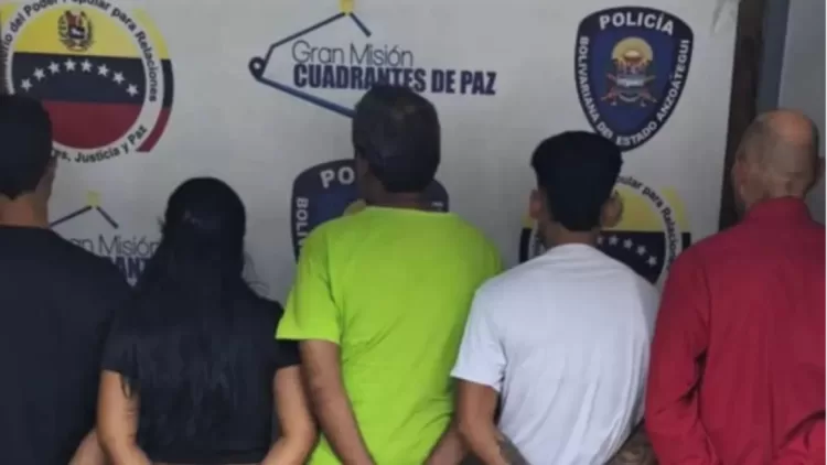 Cinco personas detenidas