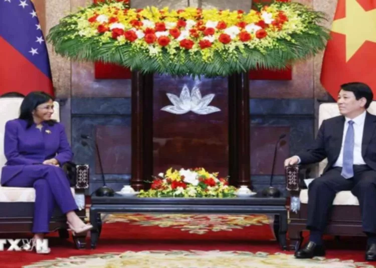 Vicepresidenta Rodríguez se reunió con el presidente de Vietnam