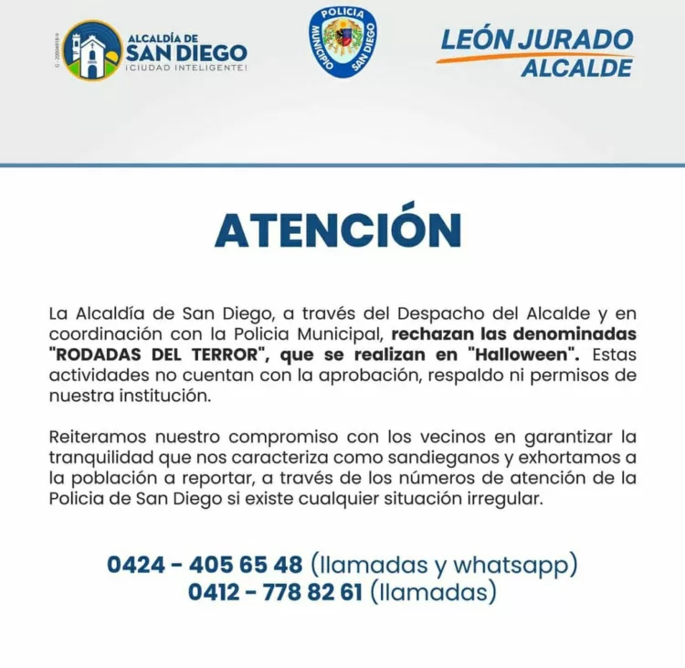 rechazan las Rodadas del terror