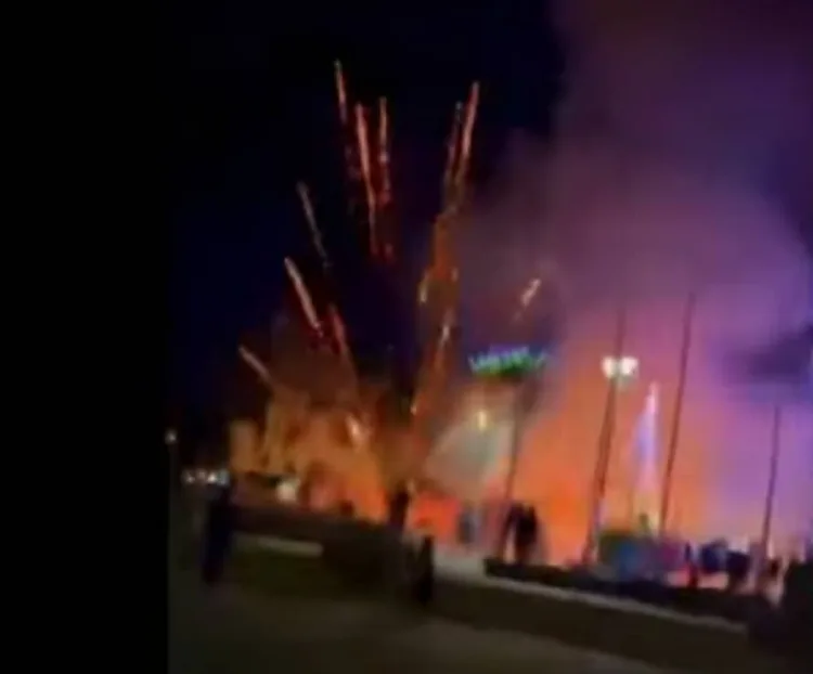 Incendio por activación de fuegos artificiales