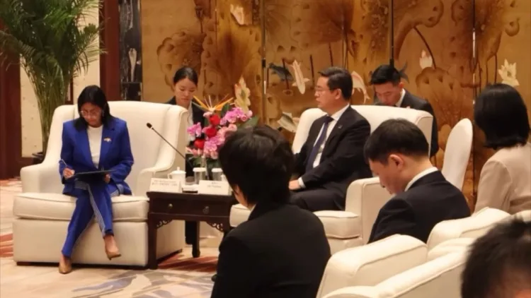 Delcy Rodríguez en Shenzhen