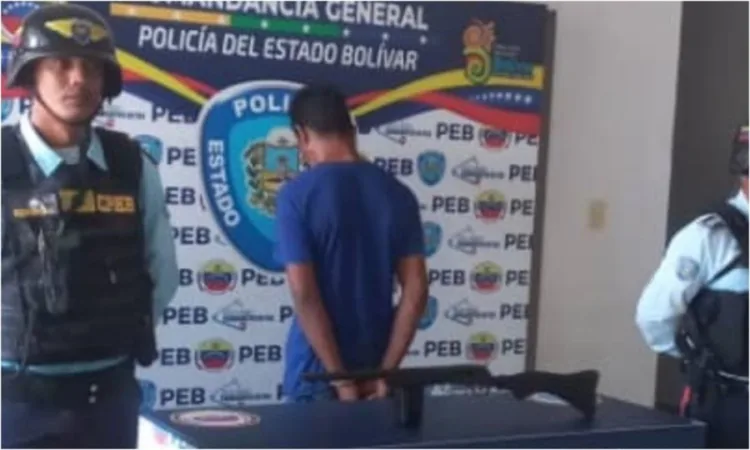 Detenido en Ciudad Bolívar por amenazar a una muchacha con una escopeta para mantener relaciones sexuales con él