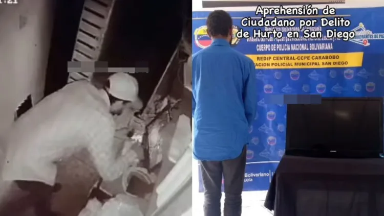 Un hombre fue detenido presuntamente por hurtar un televisor de 32” pulgadas en el sector Morro 1 del municipio San Diego, estado Carabobo.