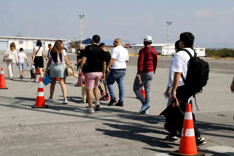 Alta movilización en aeropuerto