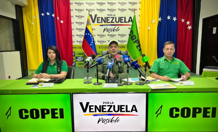 Juan Carlos Alvarado, secretario general de Copei, reafirmó que su partido participará en las elecciones del próximo 27 de abril, además de anunciar que evalúan definir unas 13 opciones para candidaturas de gobernaciones.