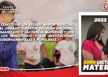 Las autoridades nacionales anunciaron la pronta entrega del bono Lactancia Materna, dirigido a las mujeres que recientemente se han convertido en madres y que estén correctamente afiliadas al Sistema Patria.