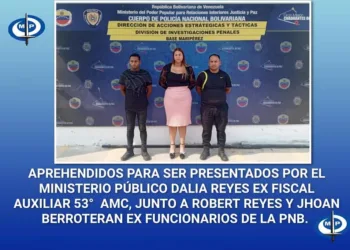 Tarek William Saab, fiscal general de la República, aseguró que una exfiscal del Área Metropolitana de Caracas (AMC) y dos agentes de la Policía Nacional Bolivariana fueron capturados y serán imputados por actos de corrupción.