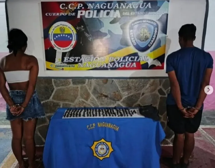 Dos personas fueron detenidas en el municipio Naguanagua por posesión de un total de 146 envoltorios con presunta droga.