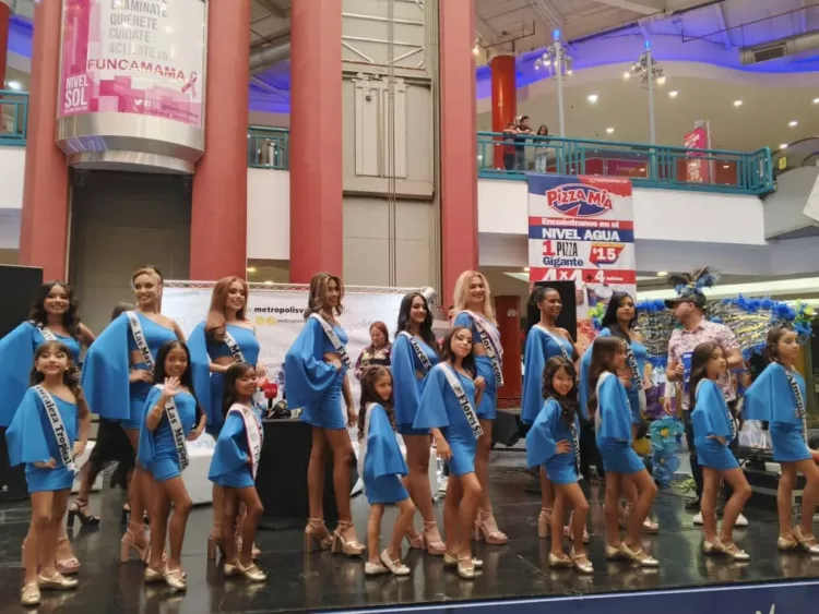 Las candidatas de la quinta edición de la Feria de las Flores Yagua 2025 se presentaron ante periodistas carabobeños en las instalaciones del Centro Comercial Metrópolis