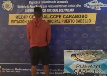 Un hombre de 22 años de edad fue detenido en Puerto Cabello por presuntamente estar involucrado en hurto de cableado eléctrico del municipio.
