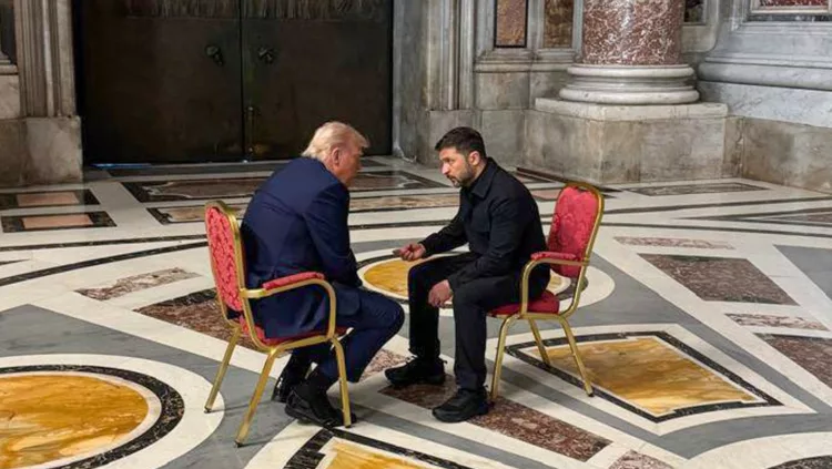 Vladimir Zelenski y Donald Trump sostuvieron un encuentro en el Vaticano el mismo día que se llevó a cabo el funeral del papa Francisco.