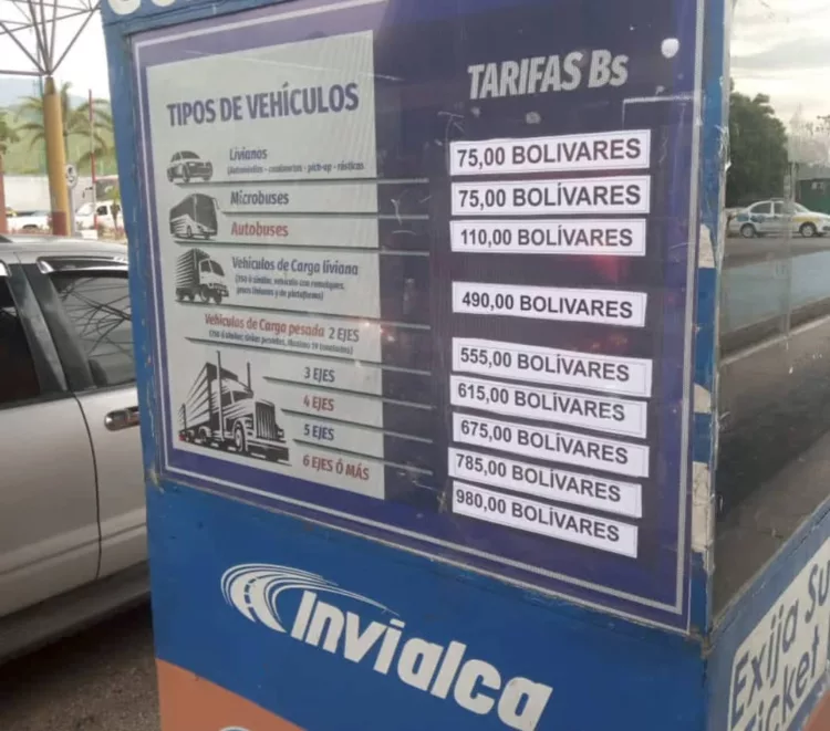 tarifas en peajes
