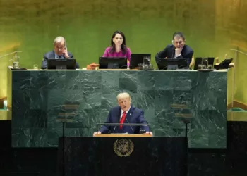 NEW YORK, NEW YORK - SEPTEMBER 23: U.S. President Donald Trump speaks during the United Nations General Assembly (UNGA) at the United Nations headquarters on September 23, 2025 in New York City. World leaders convened for the 80th Session of UNGA, with this year’s theme for the annual global meeting being “Better together: 80 years and more for peace, development and human rights.”  (Photo by Michael M. Santiago/Getty Images)