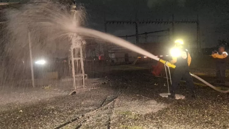 incendio en la subestación