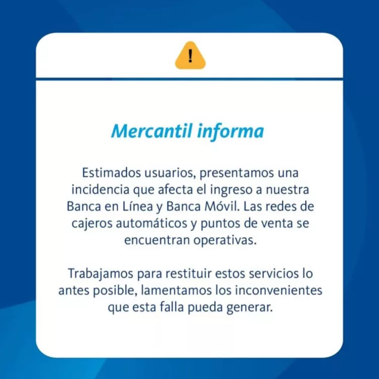 plataforma del Banco Mercantil