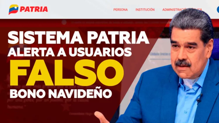 Sistema Patria desmiente Falso Bono Navideño y alerta sobre estafa en redes sociales