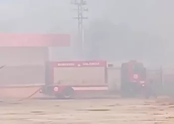 Incendio en la zona industrial