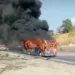 Incendio de autobús en la ARC