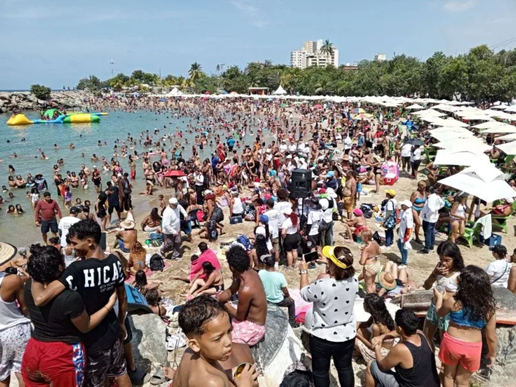 bastante movilización en carnaval