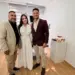 Bladimir Mendoza junto a los propietarios de "UM Smile Dental Clinic", Yudeicy Uzcátegui y Maikol Mendoza.