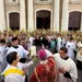 Feligreses participaron en la bendición de las palmas, este Domingo de Ramos.