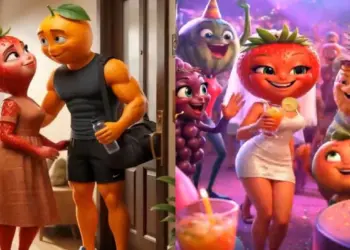 Aunque son mostradas en caricaturas, las "Frutinovelas" presentan dramas para adultos.