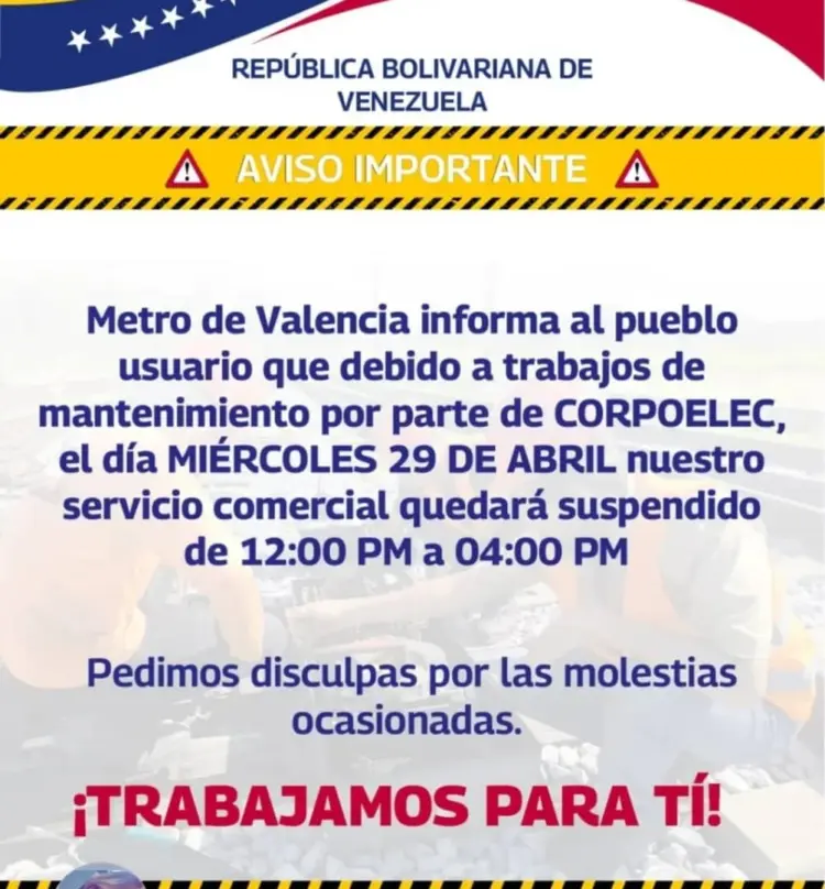 Metro de Valencia estará suspendido