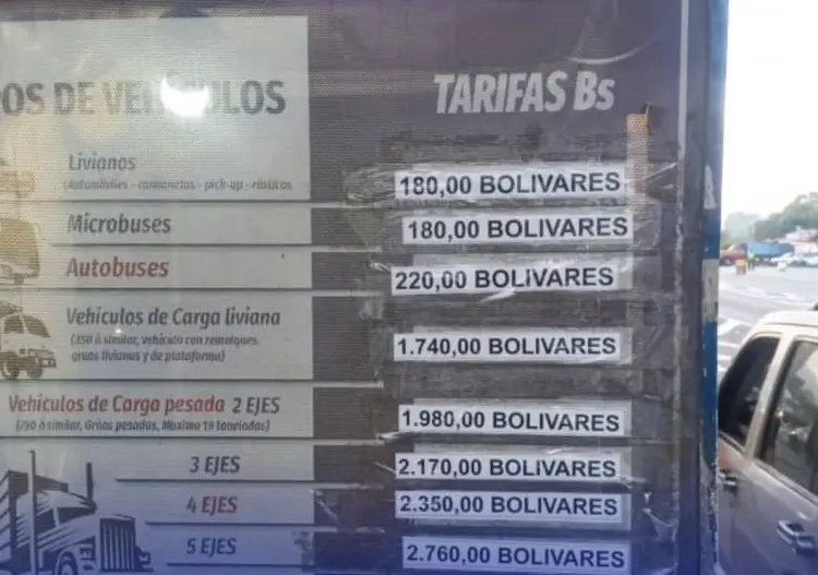 Nuevas tarifas en los peajes