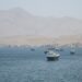 Buques en el estrecho de Ormuz, Musandam, Omán, este 8 de mayo de 2026.