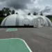 En el estacionamiento del Poliedro de Caracas se instaló el campamento transitorio.