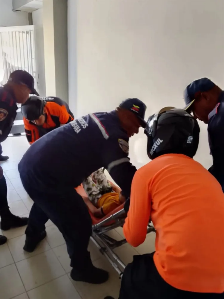 El niño herido fue trasladado con urgencia al Hospital  Dr. Rafael Calles Sierra.