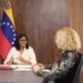 La presidenta encargada, Delcy Rodríguez, sostuvo un encuentro con la ministra de Educación Universitaria, Ana María San Juan.