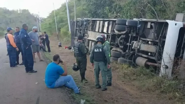 El autobús había salido del estado Zulia con rumbo a Chichiriviche, estado Falcón.